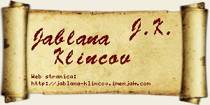 Jablana Klincov vizit kartica